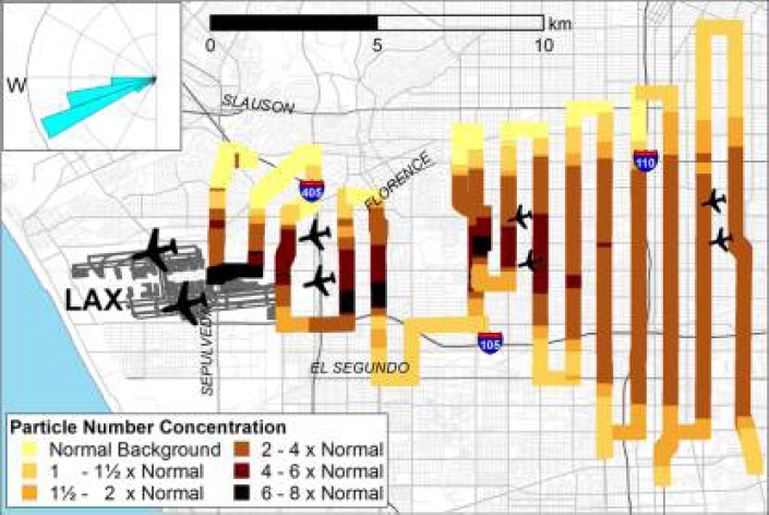 Der Flughafen in Los Angeles führt zu einer starken Erhöhung der Ultrafeinstaubbelastung in Los Angeles